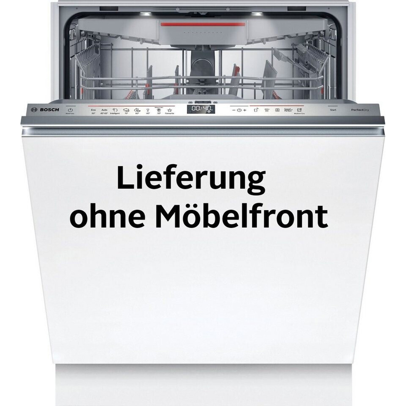Bosch - SMV6ZCX16E - Einbaugeschirrspüler - 14 Maßgedecke, 8 Spülprogramme, sehr leise (40 dB), Edelstahl-Optik