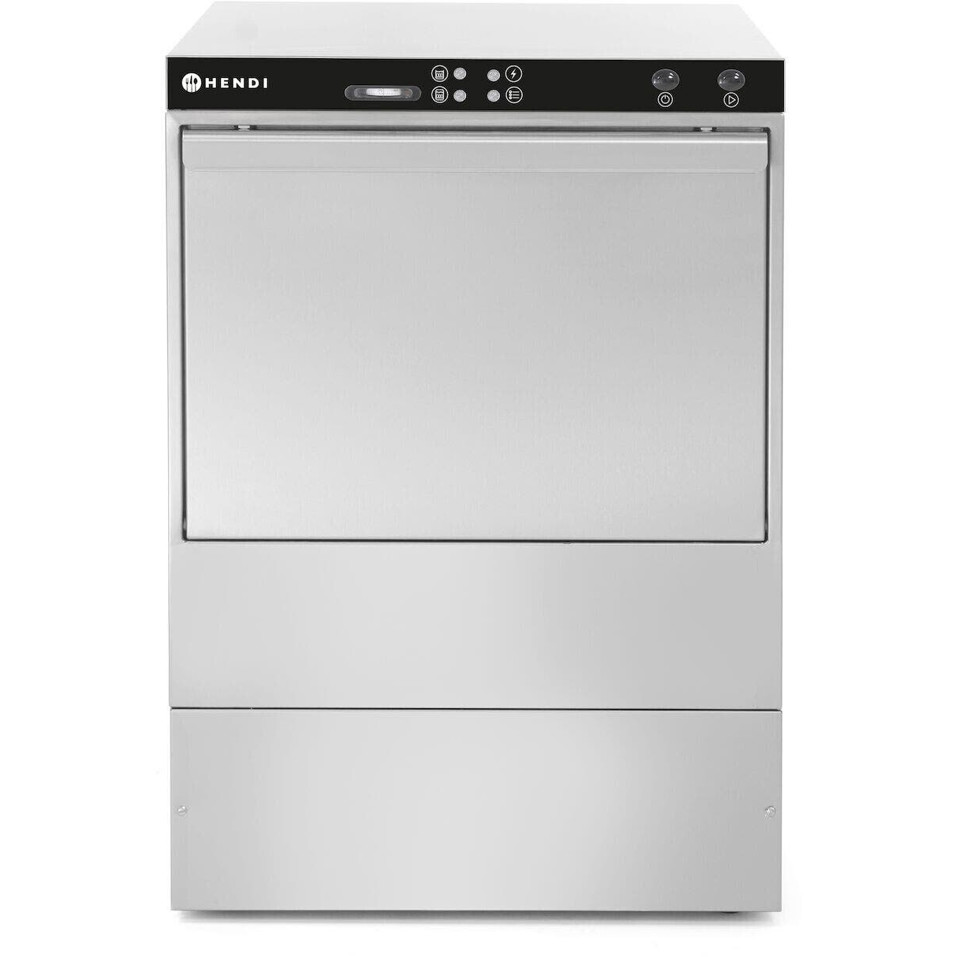 Hendi - elektromechanische Steuerung - /6600W - Gewerbegeschirrspüler - 110 Liter Tankinhalt, 500 x 500 mm Korbabmessungen, Besteckkorb, Tellerkorb, 150 cm Höhe